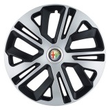 Set 4 Capace Roti 15 inchi (R15) Raven Gri-Negru, Compatibile Cu Alfa Romeo, Autohelix MSA
