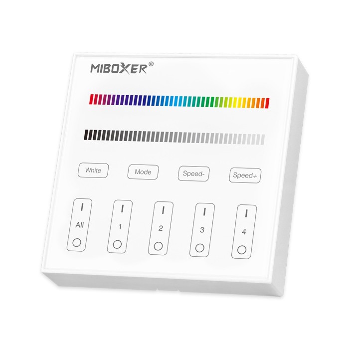 Controller Mi-Light B3 MiBoxer Group Control grup zona telecomanda perete, controler alb DIM+RGBW