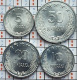 Set 4 monede Albania 5, 10, 20, 50 qindarka 1964 UNC - A022