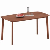 HOMCOM Masa de Lemn &icirc;n Stil Rustic, Suprafață Lăcuită, Molid, 150 x 80 cm, Maro | Aosom Romania