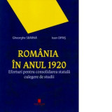 Romania in anul 1920. Eforturi pentru consolidarea statala. Culegere de studii - Ioan Opris, Gheorghe Sbarna