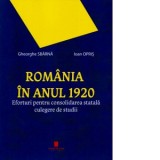 Romania in anul 1920. Eforturi pentru consolidarea statala. Culegere de studii - Ioan Opris, Gheorghe Sbarna