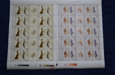 MODA SECOLULUI XX LP. 1623 B COLI DE 10 MARCI CU 5 VINIETE TIRAJ 100000 MNH foto