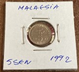 C50 - Moneda foarte veche - Malaezia - 5 sen - 1992
