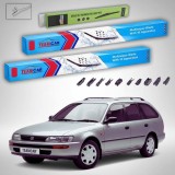 Cumpara ieftin Ștergătoare Toyota Corolla E10 Estate 1992-1997 | Set Față și Spate Flat Premium &ndash; TeamCar&reg;