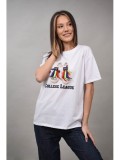 Cumpara ieftin Tricou Barbati Imprimeu Tenisi Nebulare Alb L-XL Bumbac