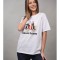 TRICOU CU IMPRIMEU TENISI NEBULARE Alb L-XL
