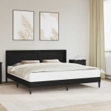 vidaXL Cadru de pat cu benzi LED Negru 180 x 200 cm Piele artificială 42027988