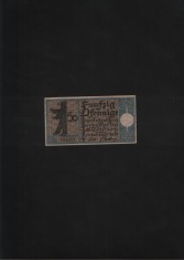 Rar! Germania notgeld Berlin 50 pfennig seria753401 1921 districtul 20