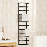 vidaXL Suport de prosoape, negru, 24x12x96 cm, oțel 336125