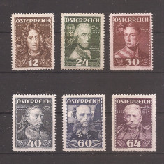 Austria 1935 - Timbre de caritate - Personalități militare, (vezi descrierea)