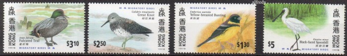 HONG KONG 1997, Fauna - Pasari, serie neuzată, MNH