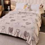 Cumpara ieftin Patura pufoasa cocolino 200x230cm,gri,inimioare si fundite-F081