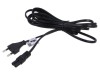 Cablu 2x0,5mm2 CEE 7/16 mufă IEC C7 mamă PVC 3m negru