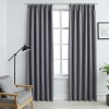 VidaXL Draperii opace cu c&acirc;rlige, 2 buc., gri, 140 x 225 cm