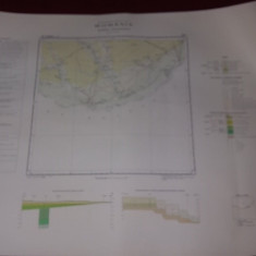 Plansa/harta geologica a republicii socialiste romania,GIURGIU 1966,T.GRATUIT