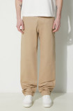 A.P.C. pantaloni de bumbac Pantalon Chuck culoarea bej, drept, COGEW.H08408.BAA