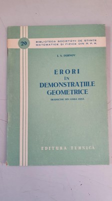 Erori in demonstratiile geometrice - I. S. Dubnov foto
