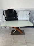 MASA de Bucatarie sau Birou - Sticla + Lemn + Otel - Germania - De firma : Polstermobel - De colectie !
