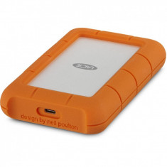 Hdd extern lacie 1tb rugged 2.5 usb3.0 argintiu si portocaliu foto