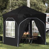 vidaXL Cort de Petrecere Pop-up 192 x 192 x 245 cm Negru 42019843