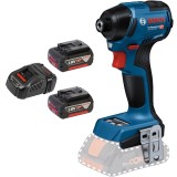 Bosch GDR 18V-220 C + 1600A00B8J - Masina de insurubat cu impact 220 Nm M6-M16 + Set 2 acumulatori si incarcator Li-Ion 18 V 5 Ah