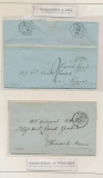 Italy 1854 Postal History Rare 2 x Stampless Cover Torino DG.005