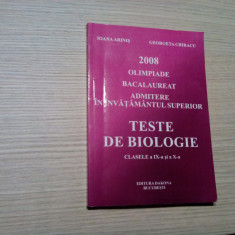 TESTE DE BIOLOGIE - Cl. IX, X -a - Ioana Aries, Georgeta Chiracu -2007, 208 p.