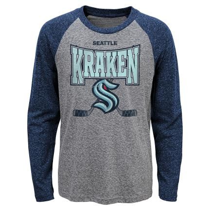 Seattle Kraken tricou cu măneci lungi pentru copii Stick Up LS Triblend Raglan - Dětsk&eacute; M (10 - 12 let)