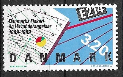 C4463 - Danematrca 1989 - Pescuitul neuzat,perfecta stare