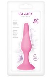 Plug Anal cu Ventuză Negru, Glamy, 12,5 cm, roz, (M)