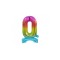 Balon folie sub forma de cifra, in nuante curcubeu 38 cm-Tip Cifra 0