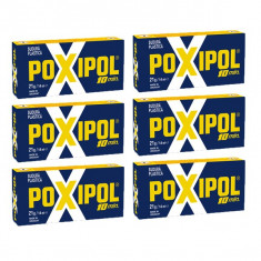 6x Poxipol 10 minute, Adeziv rezistent, Lipici pentru plastic, ciment, fier 14ml