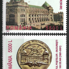 B0545 - Romania 2001 - Palatul Pastelor 2v.neuzat,perfecta stare,nedantelat