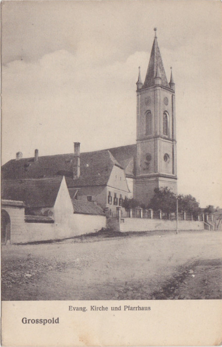 CP SIBIU Hermannstadt Grosspold Apoldu de Sus Biserica Evanghelica ND(1917)