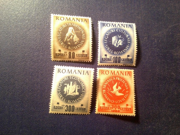 Serie Romania 1946 ARLUS , 4 valori