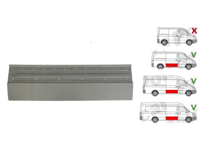 Segment reparatie panou usa Mercedes Sprinter, 07.2006-06.2018, Vw Crafter (2e), 12.2005-04.2017, model: ampatament 3665 mm, ampatament 4325 mm, mont foto