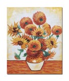 Cumpara ieftin Tablou pictat manual, Vaza cu floarea soarelui, 60x50cm ulei pe panza, reproducere Vincent van Gogh