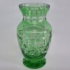 Vaza mica cristal verde, veche, vintage