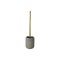 Perie wc cu suport din ceramica, gri, design modern, model Athena, Sepio