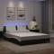 vidaXL Cadru de pat cu LED fără saltea, Zadar, negru și alb, 160x200 cm 3214122