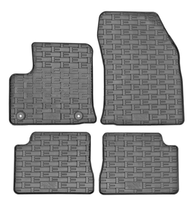 Set covorase auto din cauciuc Opel E- Corsa F 2019-; Peugeot E-208 2 2019-; DS3 Crossback E-Tense 2019-; Lancia Ypsilon (L21) 2024- Electric, Negre Au