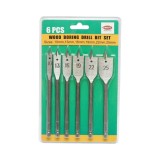 Set 6 burghie plate pentru lemn 10-25 mm, coada hexagonala 1/4 inch