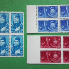 TIMBRE ROMANIA MNH LP516 +a/1961-Primul om in cosmos -Bloc de 4 timbre