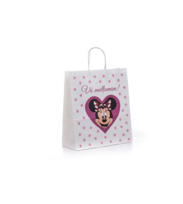 Punga botez, marimea L, model Minnie Mouse foto