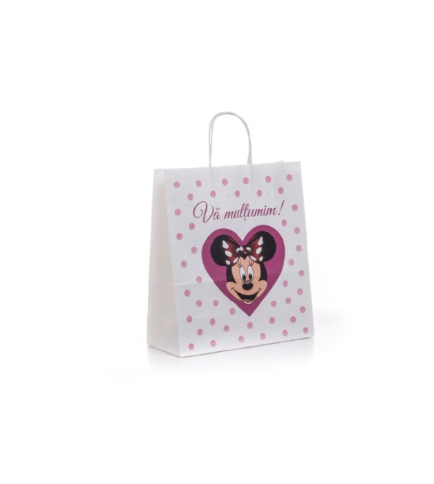 Punga botez, marimea L, model Minnie Mouse