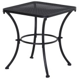 Cumpara ieftin Masa gradina/terasa/balcon pentru exterior, patrata, metalica, negru, 45x45x50 cm