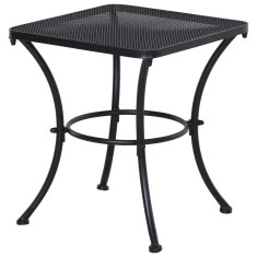 Masa gradina/terasa/balcon pentru exterior, patrata, metalica, negru, 45x45x50 cm