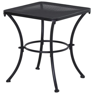 Masa gradina/terasa/balcon pentru exterior, patrata, metalica, negru, 45x45x50 cm foto