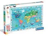 Puzzle Clementoni Maxi, Harta animalelor salbatice, 60 piese